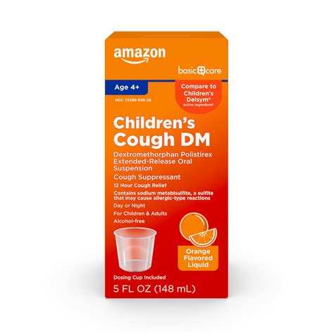 Mua Children's Cough Suppressant DM Syrup, Orange Flavor, 5 fl oz (Pack ...