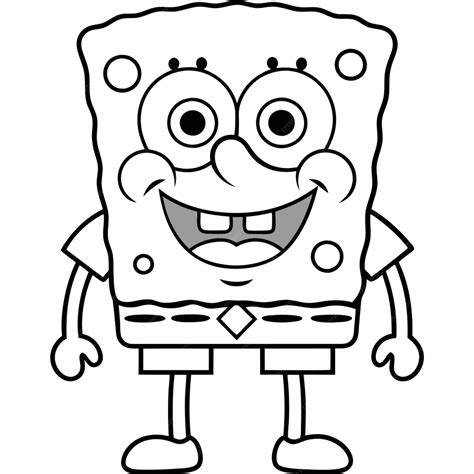 Spongebob squarepant vector illustration line art | Premium AI ...