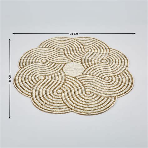 Buy Ebony Polypropylene Swirl Beaded Placemat from Home Centre at just ...