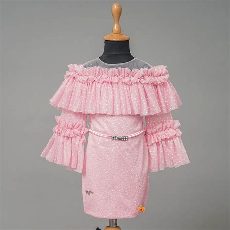 Buy Pink Bell Sleeves Girls Midi – Mumkins