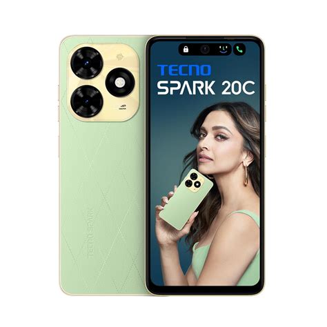 (Refurbished) TECNO Spark 20C | Magic Skin Green, (16GB*+128GB) | 50MP ...