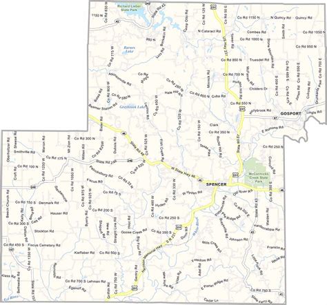 Owen County Map, Indiana - US County Maps