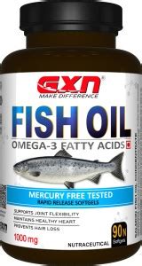 GXN Fish Oil 1000mg 90 Softgels Price in India - Buy GXN Fish Oil ...