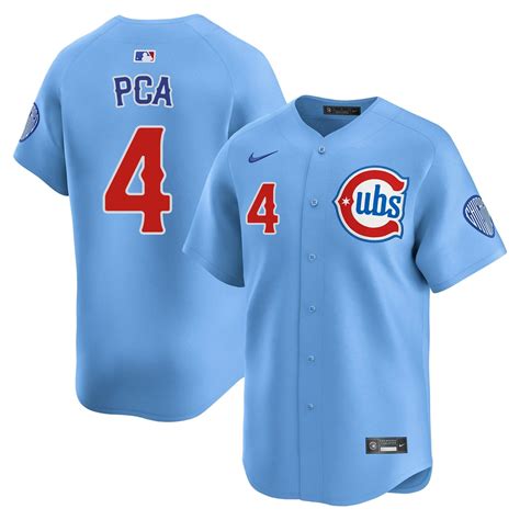 PCA Chicago Cubs Nike Men's Light Blue 2nd Alternate Limited Jersey ...