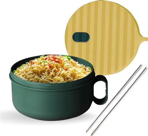 Amazon.com | MON10 Microwave Ramen Bowl Set Noodle Bowls With Lid ...