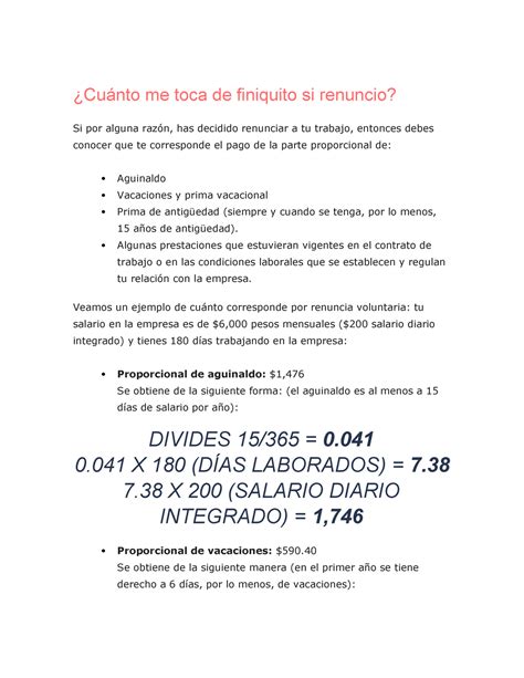 Si renuncio - APUNETS DE SOBRE ARTICULOS SOBRE EL TRABAjO - ¿Cuánto me ...