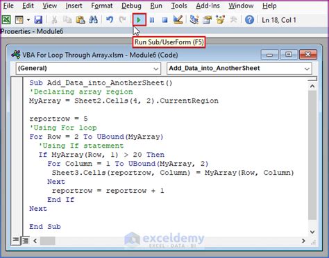 Image result for VBA Loop Over Array