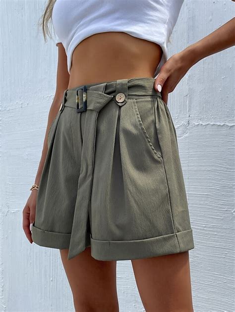 Women's Chinos Shorts Vacation Fashion Streetwear Short High Waist ...