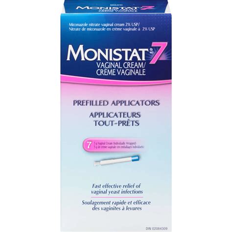 Monistat 7 Vaginal Cream 2% for Yeast Infection Relief - 7 Night Treatment Applicators - CTC Health
