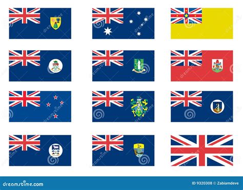 British Colonial Flags Royalty Free Stock Photos - Image: 9320308