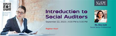 Webinar on “Introduction to Social Auditors” - National Institute of ...