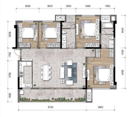欧式风格四室两厅住宅装修施工图免费下载 - 装修图纸 - 土木工程网