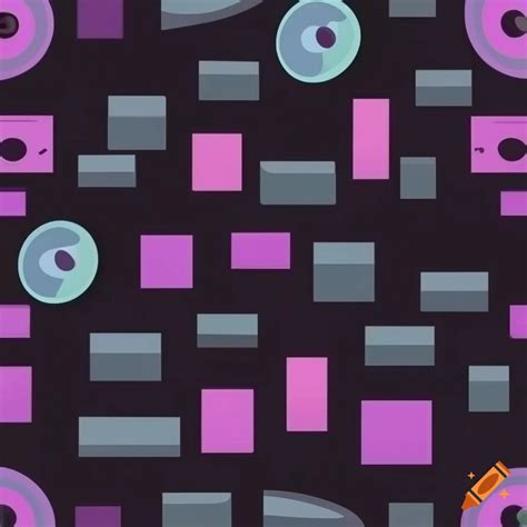 Repeating magnifying glasses in dark gray and purple on Craiyon