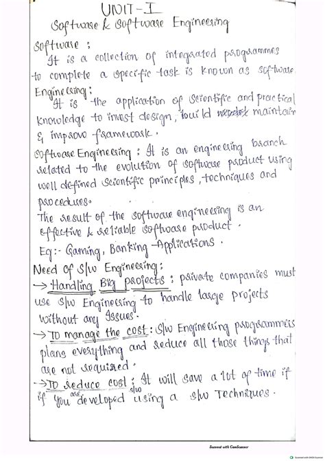 Software Engineering Unit 1 &2 Material-1 - UNIT I Software software ...