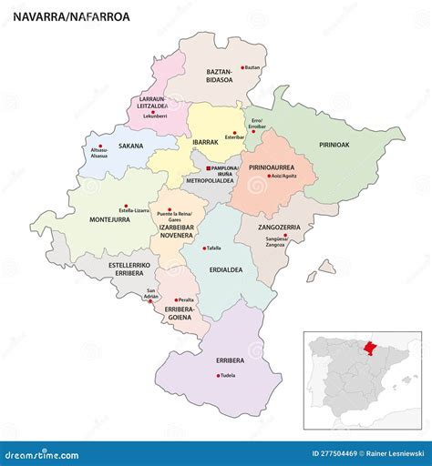 Administrative Map of the Regions in the Spanish Autonomous Community ...