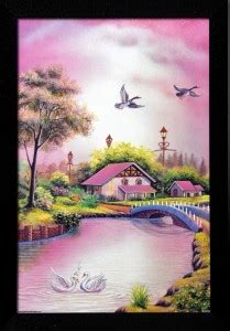 capnicks Beautiful Nature Scenery UV Textured Wall Art Painting Digital ...