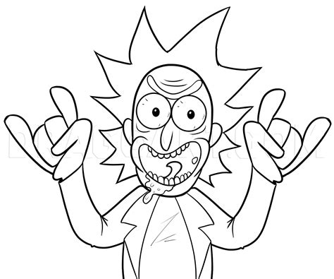 How To Draw Tiny Rick From Rick And Morty, Drawing, Step by Step, by ...