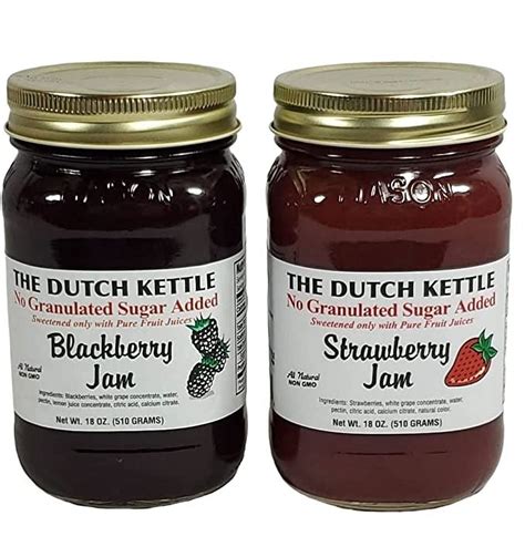 The Dutch Kettle Amish Real Spreadable Preserves, Sugar-Free Blackberry ...