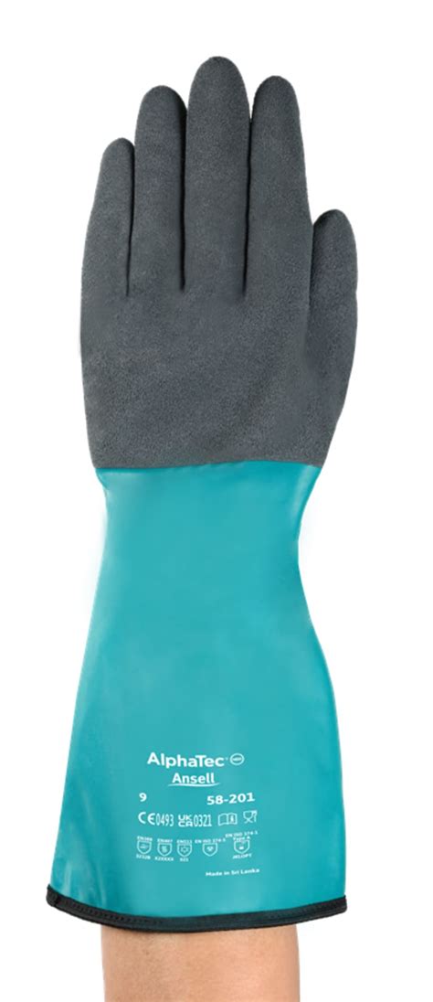 58201080 Ansell | Ansell AlphaTec 58-201 Grey Nitrile Cold Resistant ...
