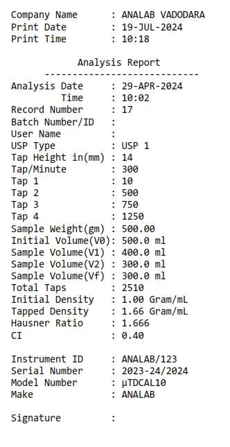 Tap Density Tester at Best Price in India | Analab Scientific Instruments
