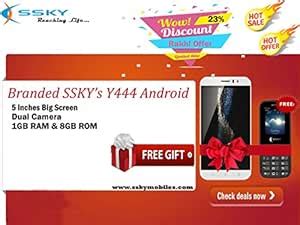 SSKY Reaching life Y444 3G Android 5 inches HD Screen Metallic Body ...
