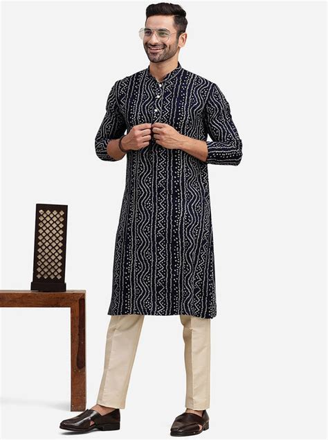 Buy Navy Blue Kurta for Men – The Kurta Company