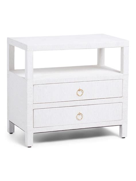 28x16x26 2 Drawer Raffia Side Table | Home | T.J.Maxx in 2025 | Side tables bedroom, Drawer ...