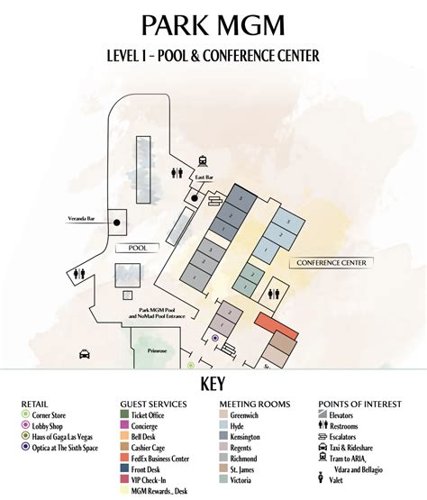 Park MGM Las Vegas Map (2024) - All Maps