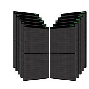 WAAREE Solar Panel All Black 405 Watt (Pack of 10) 24 Volts 132 Cells ...