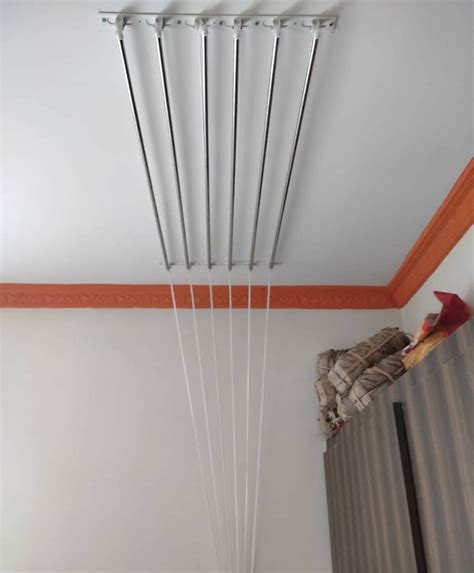 Dry Well Life Ceiling Cloth Dryer for Balcony (Feet X 6 Pipes) Pulley ...
