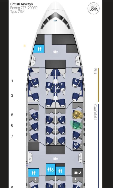 British Airways 777 Seat Map