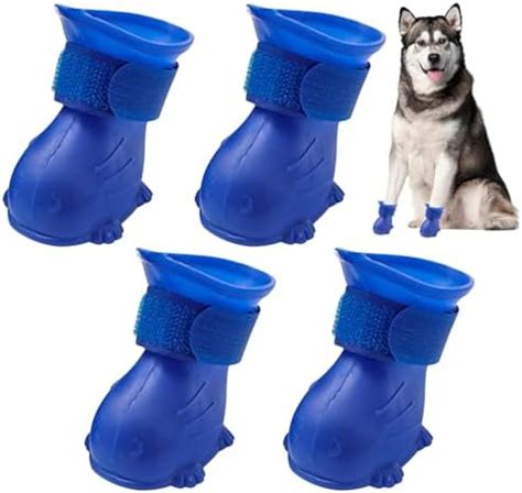 Qpets® TPE Pet Rain Shoes for Dogs, Anti-Slip Dog Rain Shoes Stylish ...