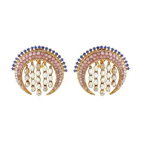 Crescent Opal Studs – Kalajee Jewellery