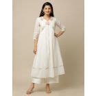 Off White Hand Block Printed Cotton Kurta
