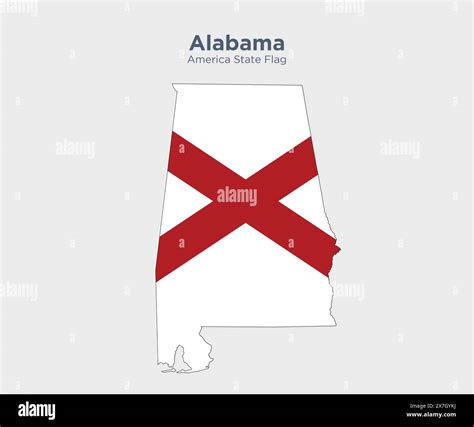 Alabama flag and map. Flags of the U.S. states and territories. America ...