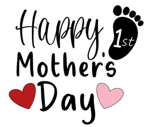 Happy 1st Mothers Day SVG & JPG Digital Download Cricut Silhouette - Etsy