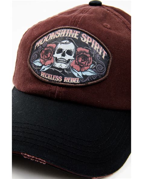 Moonshine Spirit Men's Reckless Rebel Baseball Cap, Chilli