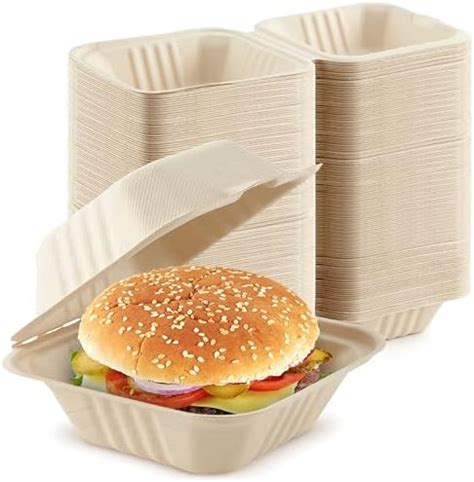 Bagasse Clamshell Takeout Containers, Biodegradable Eco Friendly Take ...