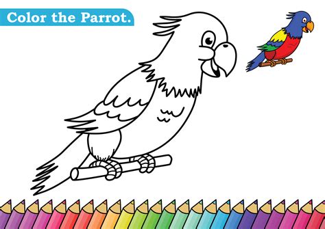 Parrot Coloring Page Printable