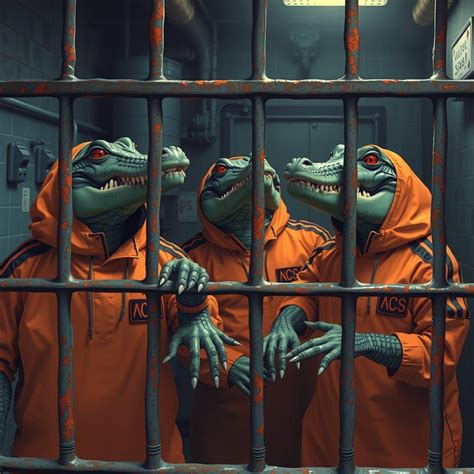 Alligator Alcatraz - Alligators Imprisoned: Futuristic Indus...