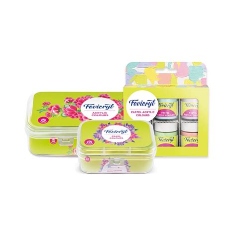 Pidilite Fevicryl Acrylic Colours Sunflower Kit Diy, Pearl Kit 6 Shades ...