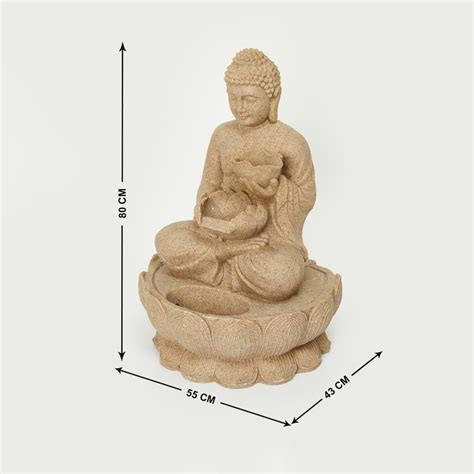 Buy Cascade Beige Polyresin Buddha Fountain - 80x55x43 cm from Home ...