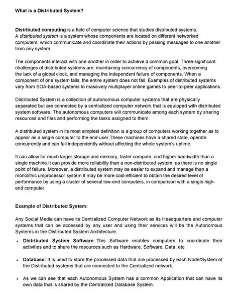 Distributed system - A distributed system is a system whose components ...