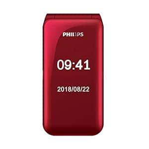 PHILIPS E218L Dual SIM Flip Phone with SOS (Red) : Amazon.in: Electronics