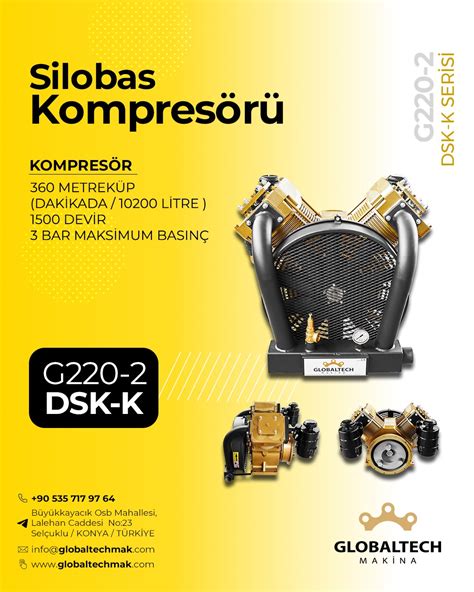 Globaltech Makina | G220-2-DSK-K SILO BULKER TRAILER COMPRESSOR 360 CFM ...