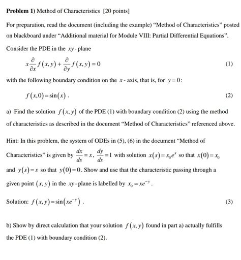 Image result for Method of Characteristics Example