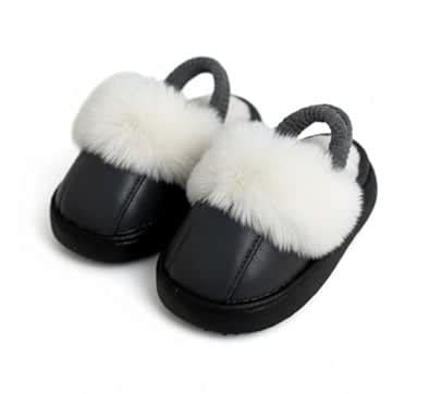 Infispace Winters Cozy Warm Waterproof Leather Slippers for Kids ...