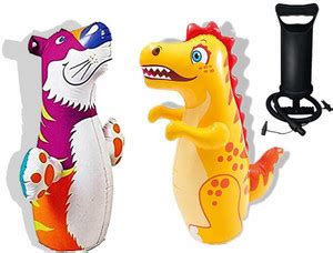 FurShine Combo Dragon & Bop Shape 3-D Punching Hit Me Bag, with Air ...