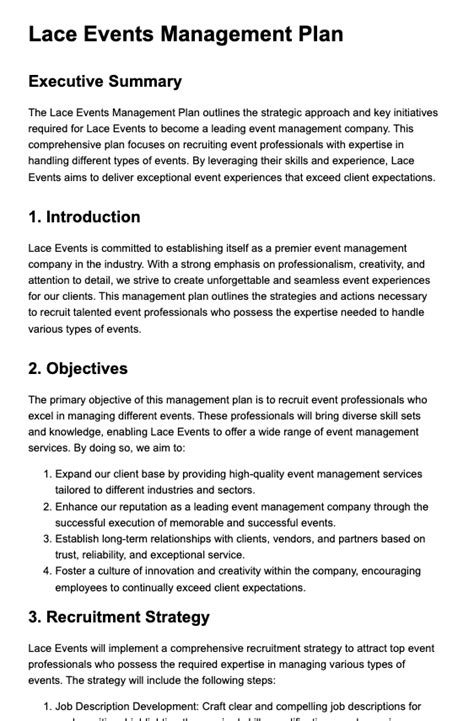 Management Plan Format 的图像结果