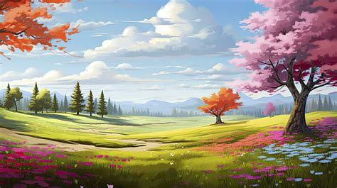 Image result for Spring Background. Cartoon